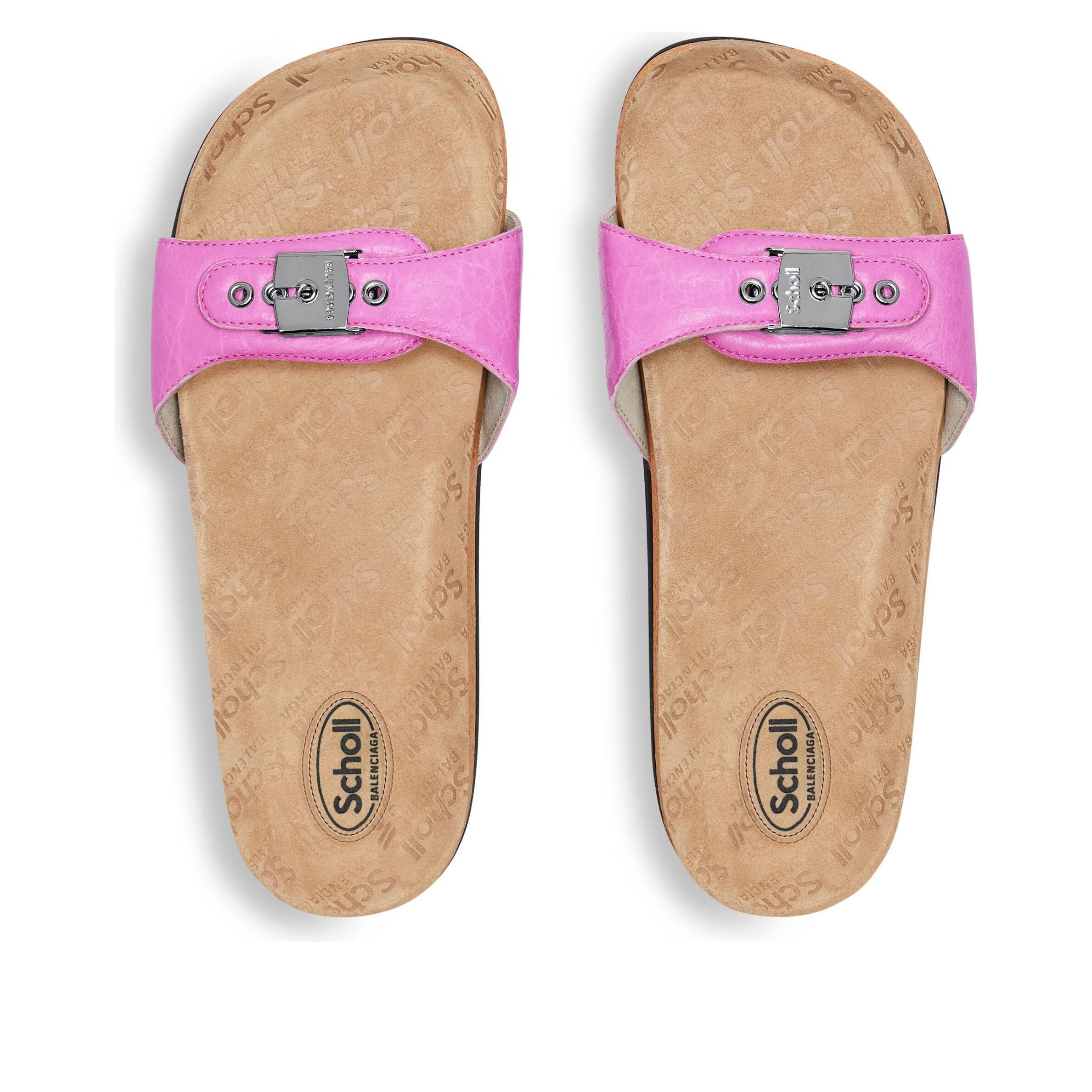 (WMNS) Balenciaga I Scholl Flat Sandals 'Glossy Pink' 827426WAD4V5058 - 5
