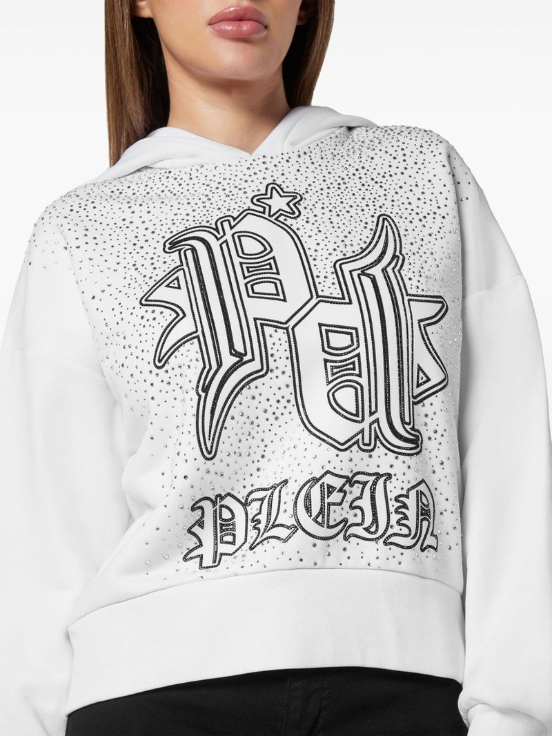 PHILIPP PLEIN Gothic Plein rhinestone-embellished hoodie outlook