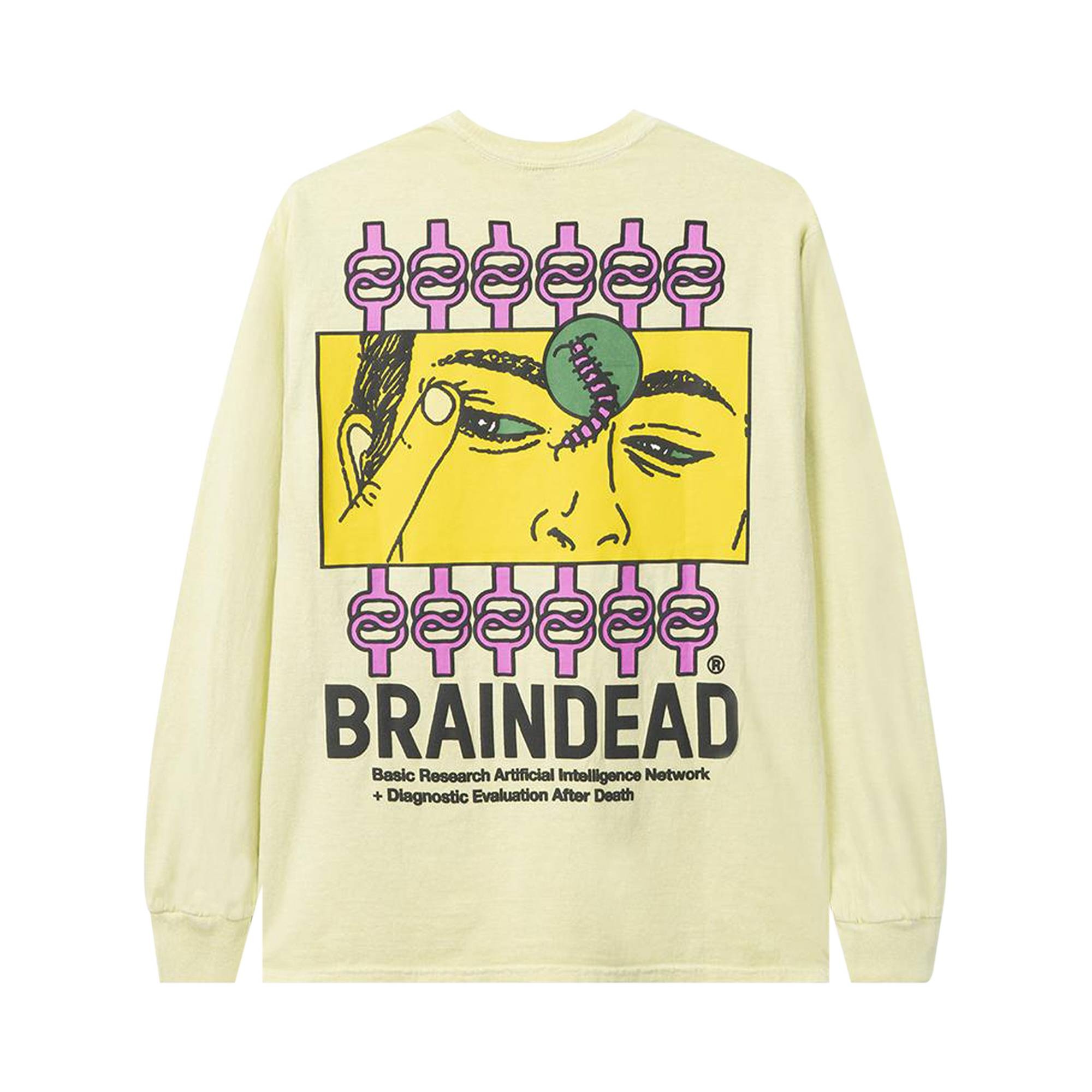 Brain Dead Evaluate Long-Sleeve Tee  'Lemon' - 2