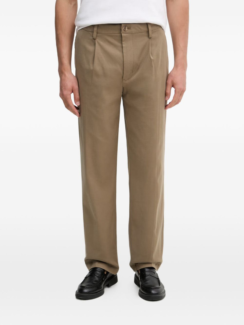 pleated twill trousers 1