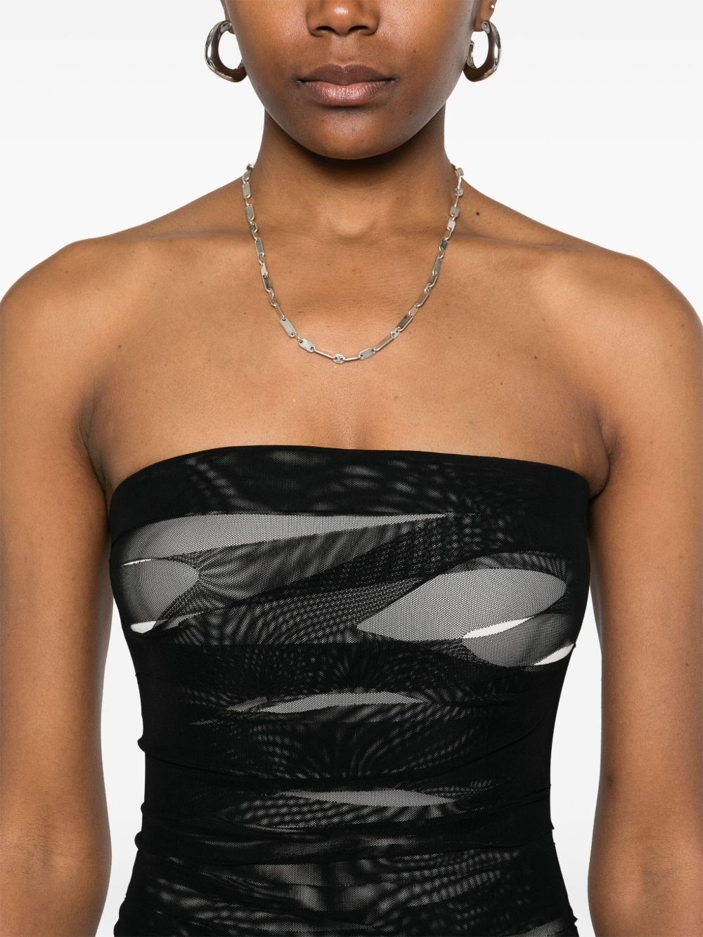 distressed-finish mini dress - 5