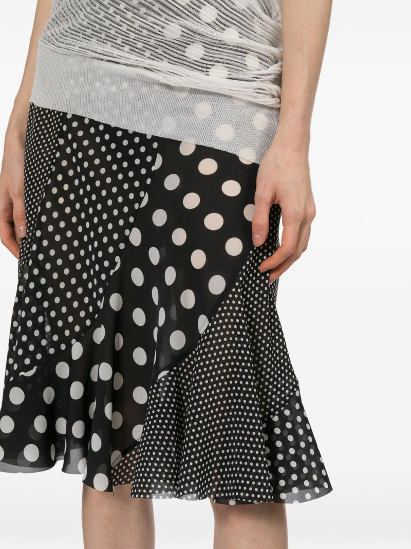 polka-dot pleated midi skirt 5