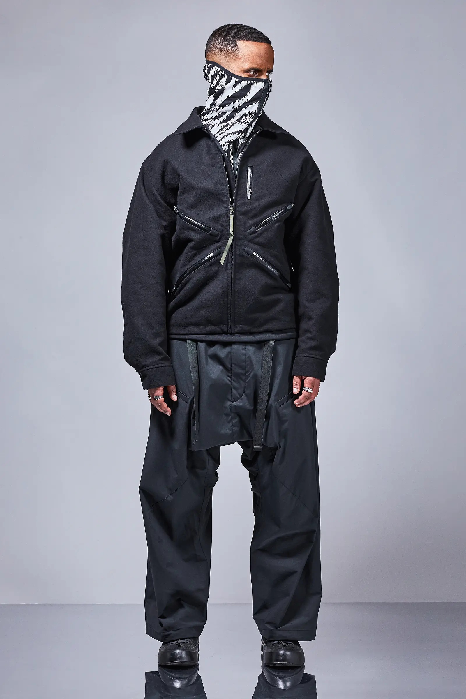 J121-KI Cotton Moleskin Jacket Black - 36