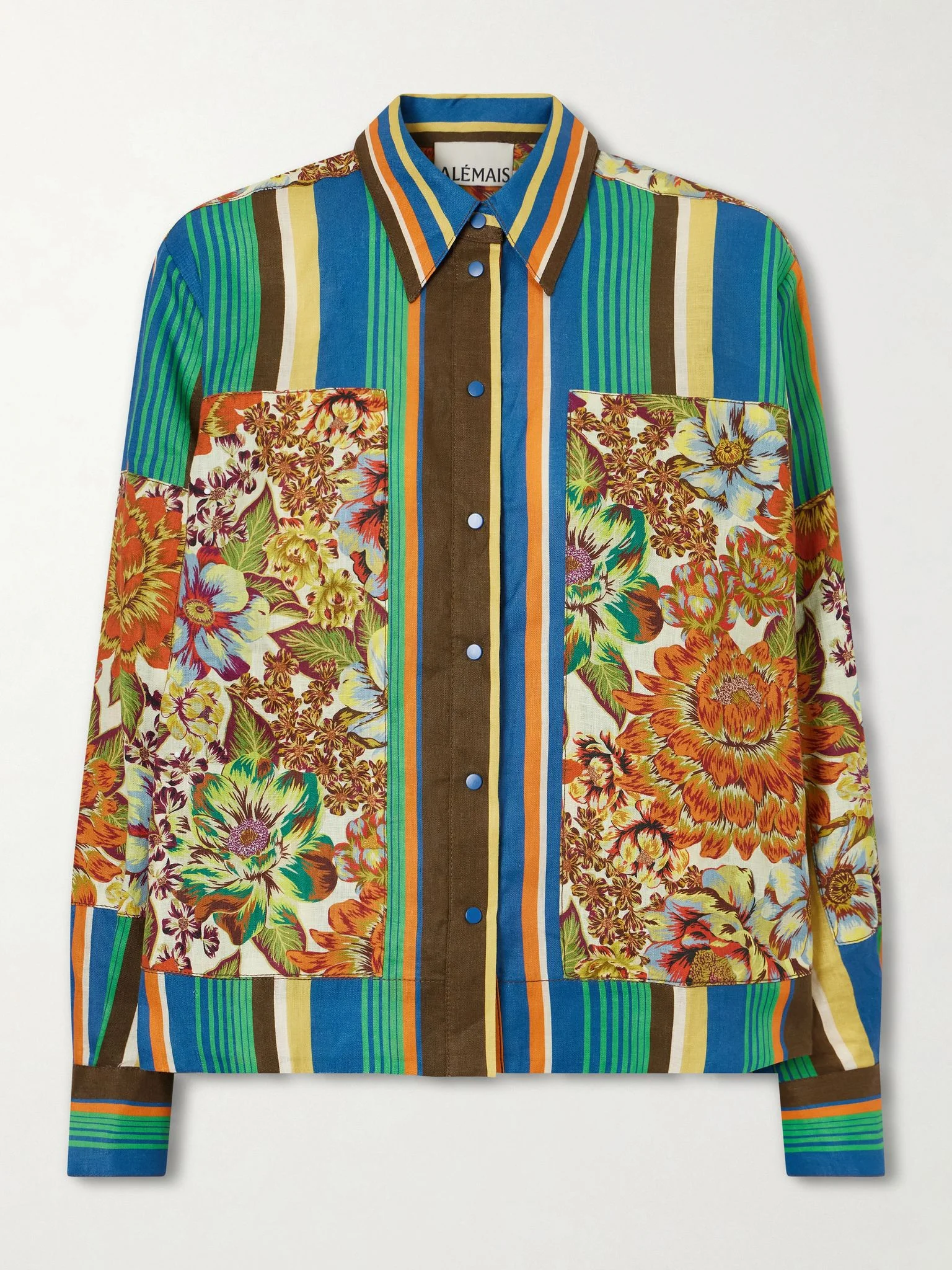 Charlie printed linen shirt Multi - 1