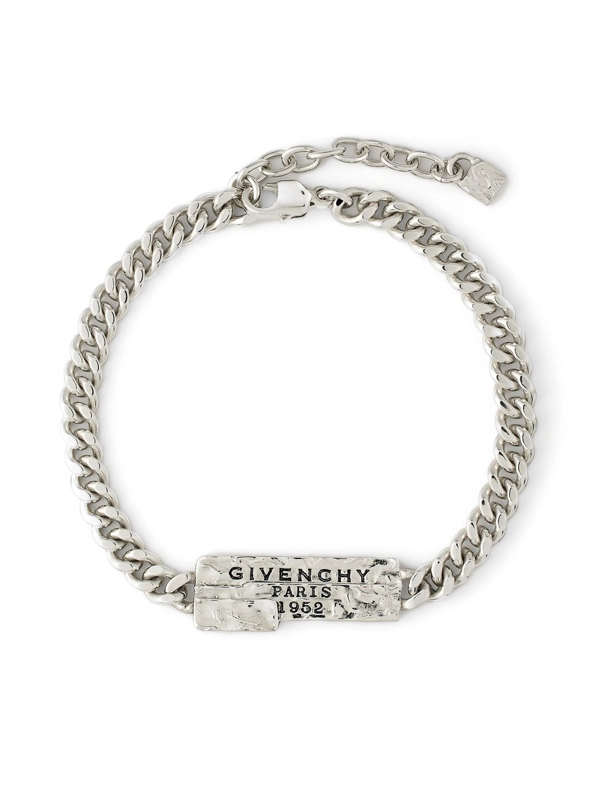 Men's Tape Bracelet in Metal and Enamel - Antic Silvery - 1