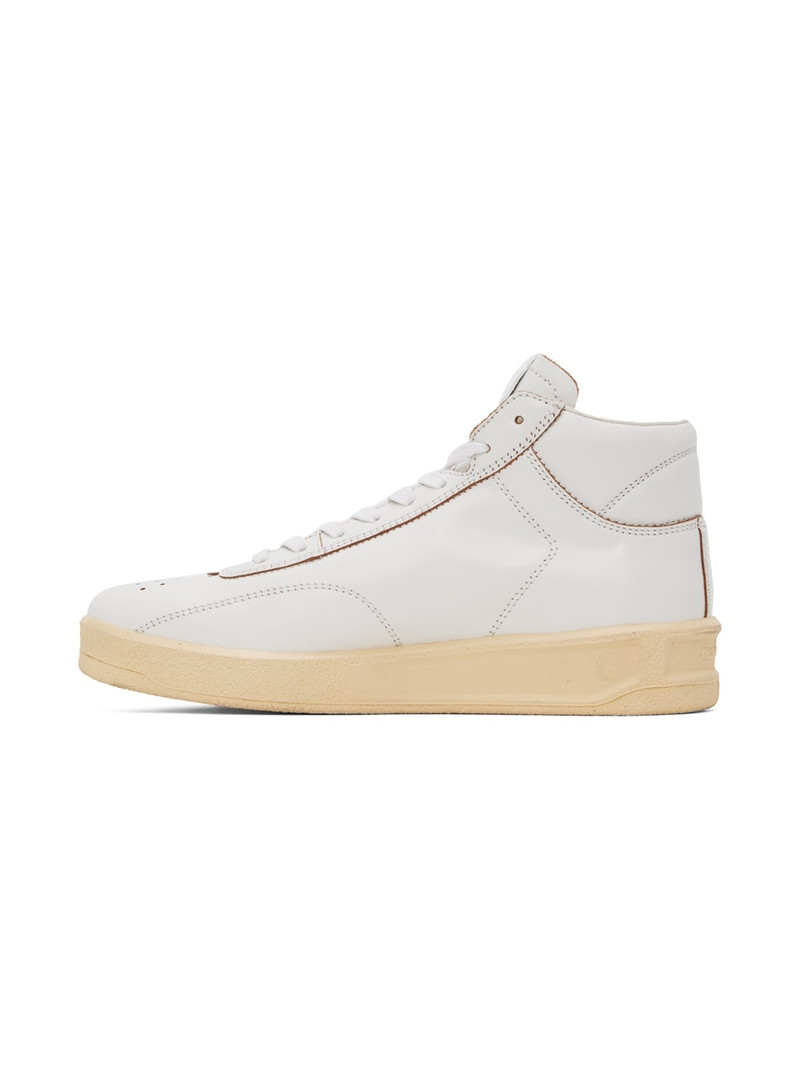 Jil Sander White Leather Sneakers outlook