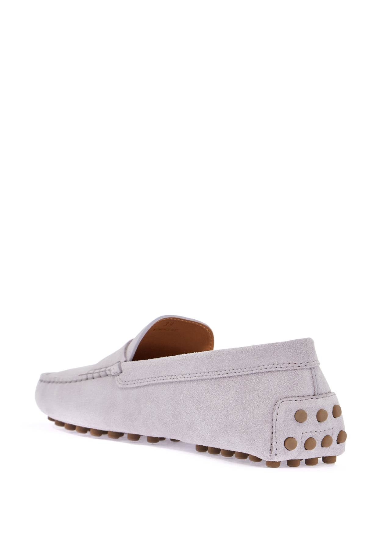 【送料&関税込】Tod's Light Grey Suede Leather Driving Mocca Tod's Tod'S light grey suede leather driving moccasin
