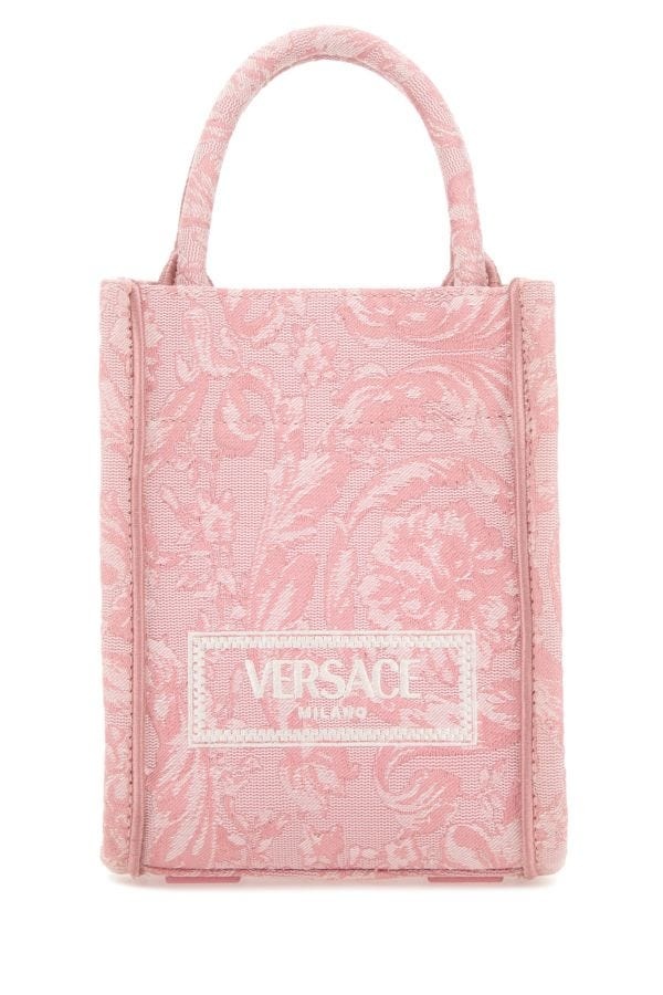トートバッグ VERSACE Embroidered Fabric Mini Athena Handbag VERSACE Embroidered fabric mini Athena handbag