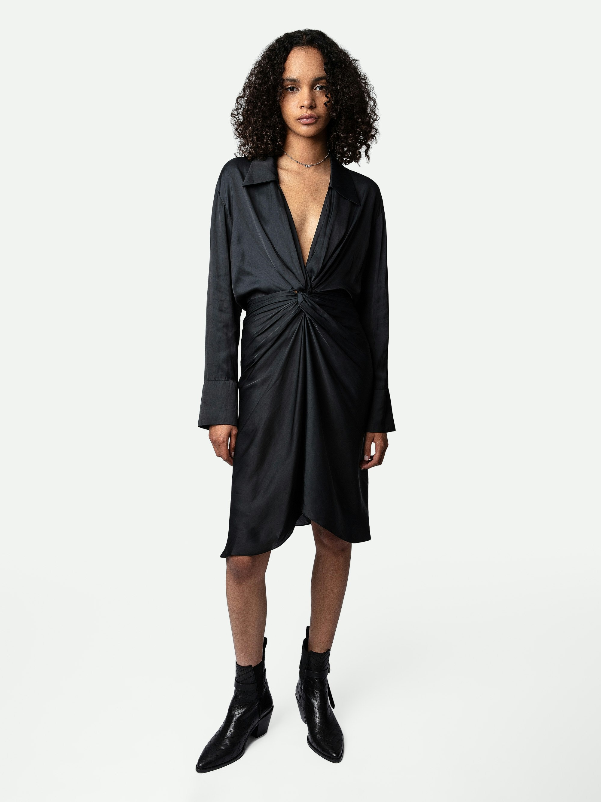 Rozo Satin Dress - 2