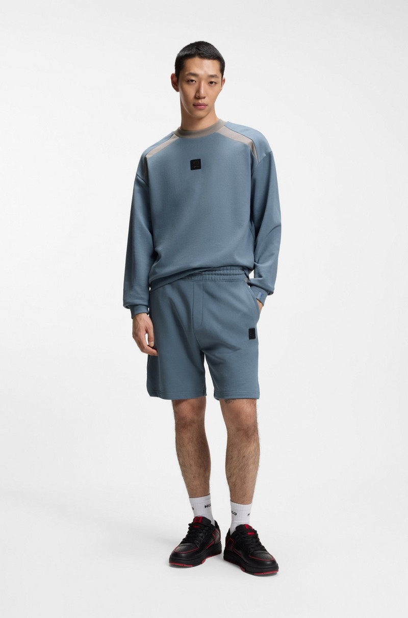 HUGO HUGO X RB COTTON-TERRY SHORTS WITH BULL MOTIF outlook