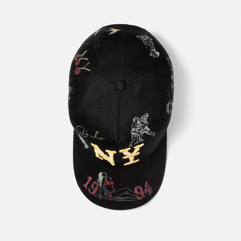 Hand-Painted NY Black Cap 5