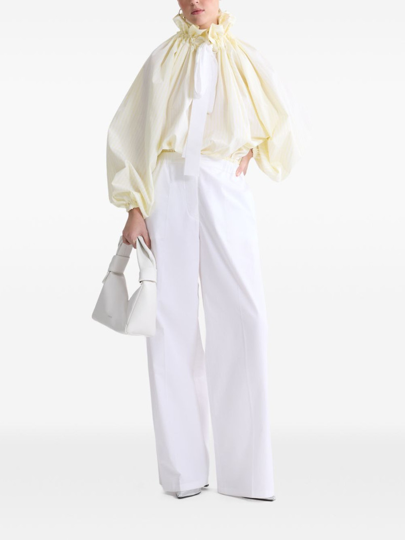 PATOU ruffled striped top outlook