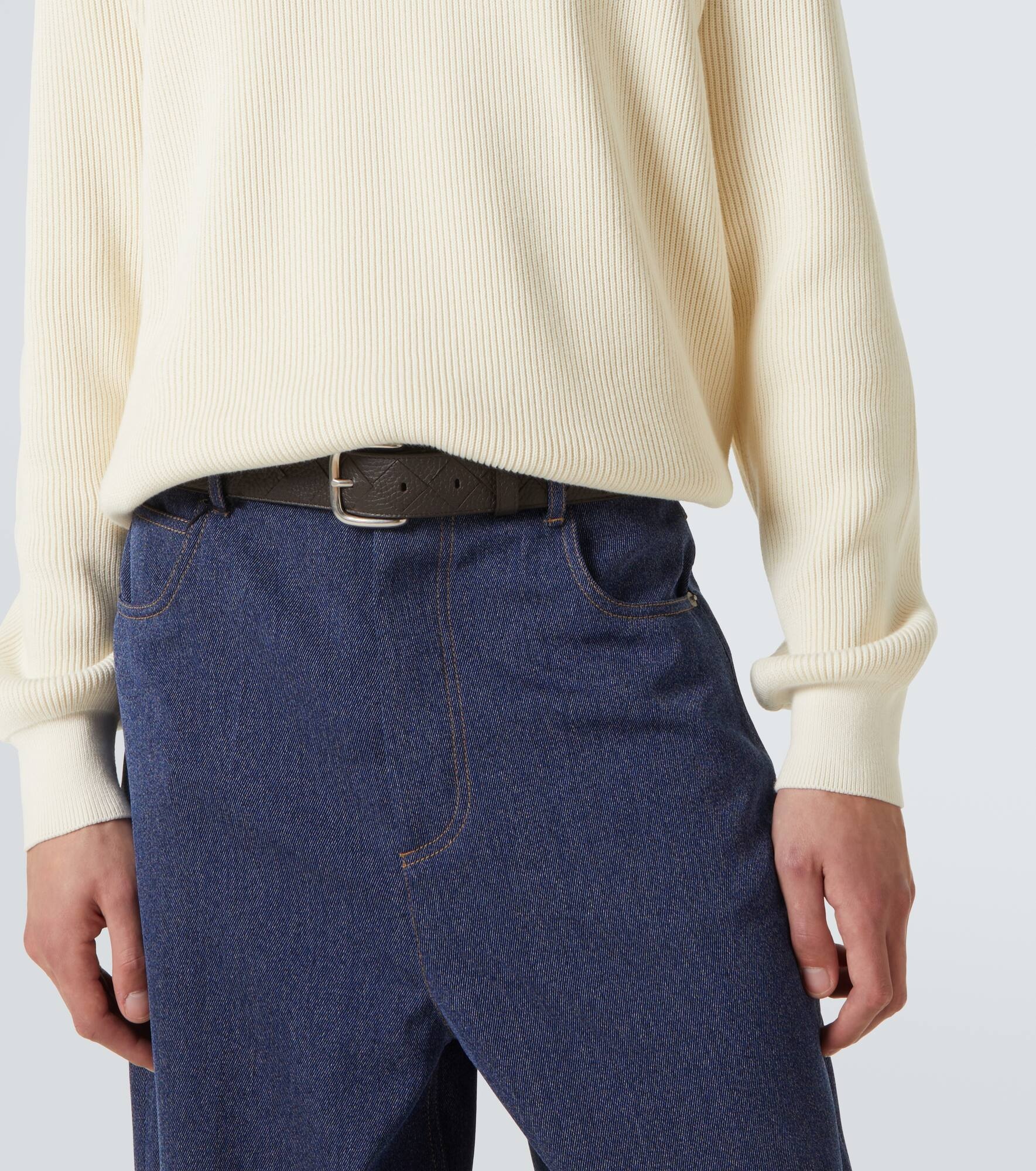 Intrecciato leather belt - 2