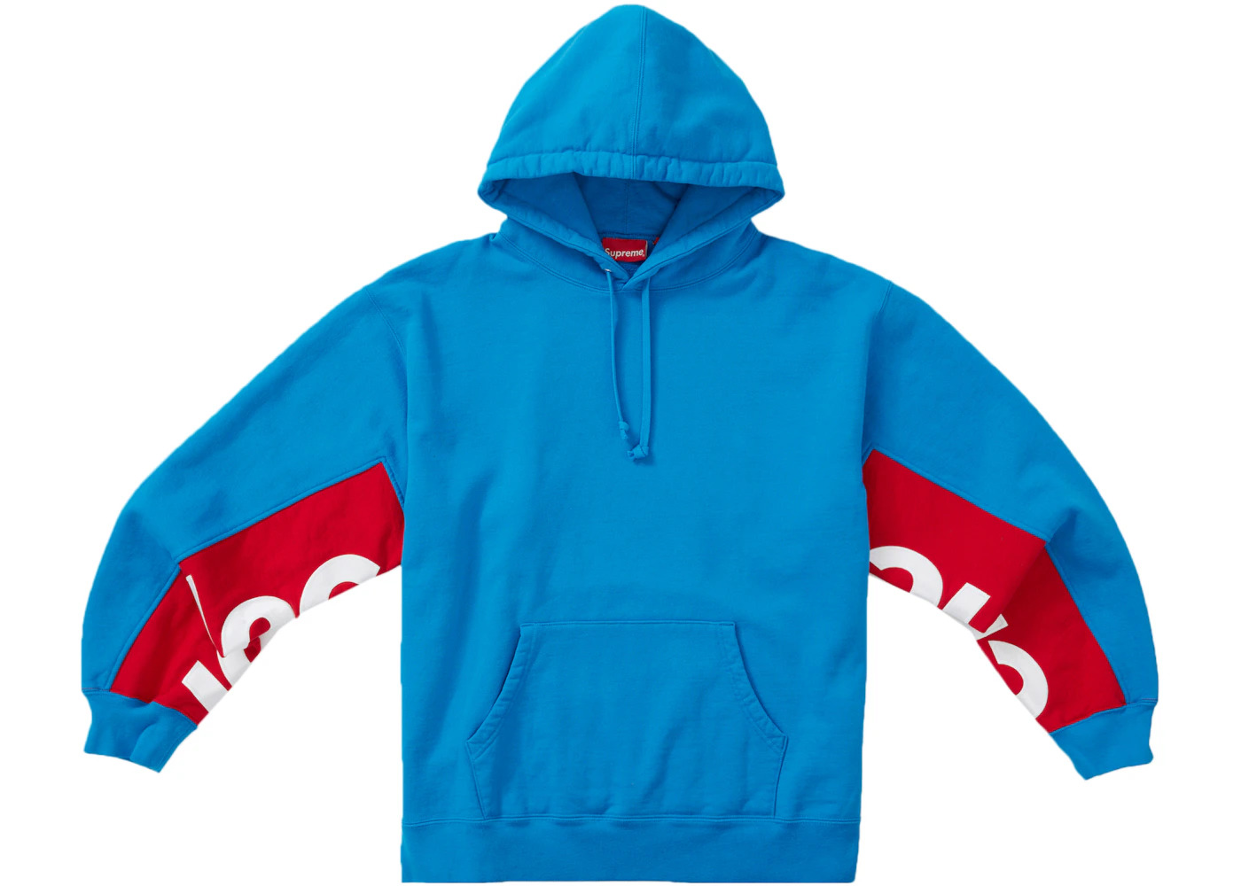 Supreme Cropped Panels Hooded Sweatshirt Bright Blue - 2