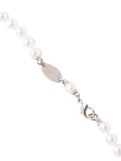 DSQUARED2 Faux pearl chain collar necklace outlook