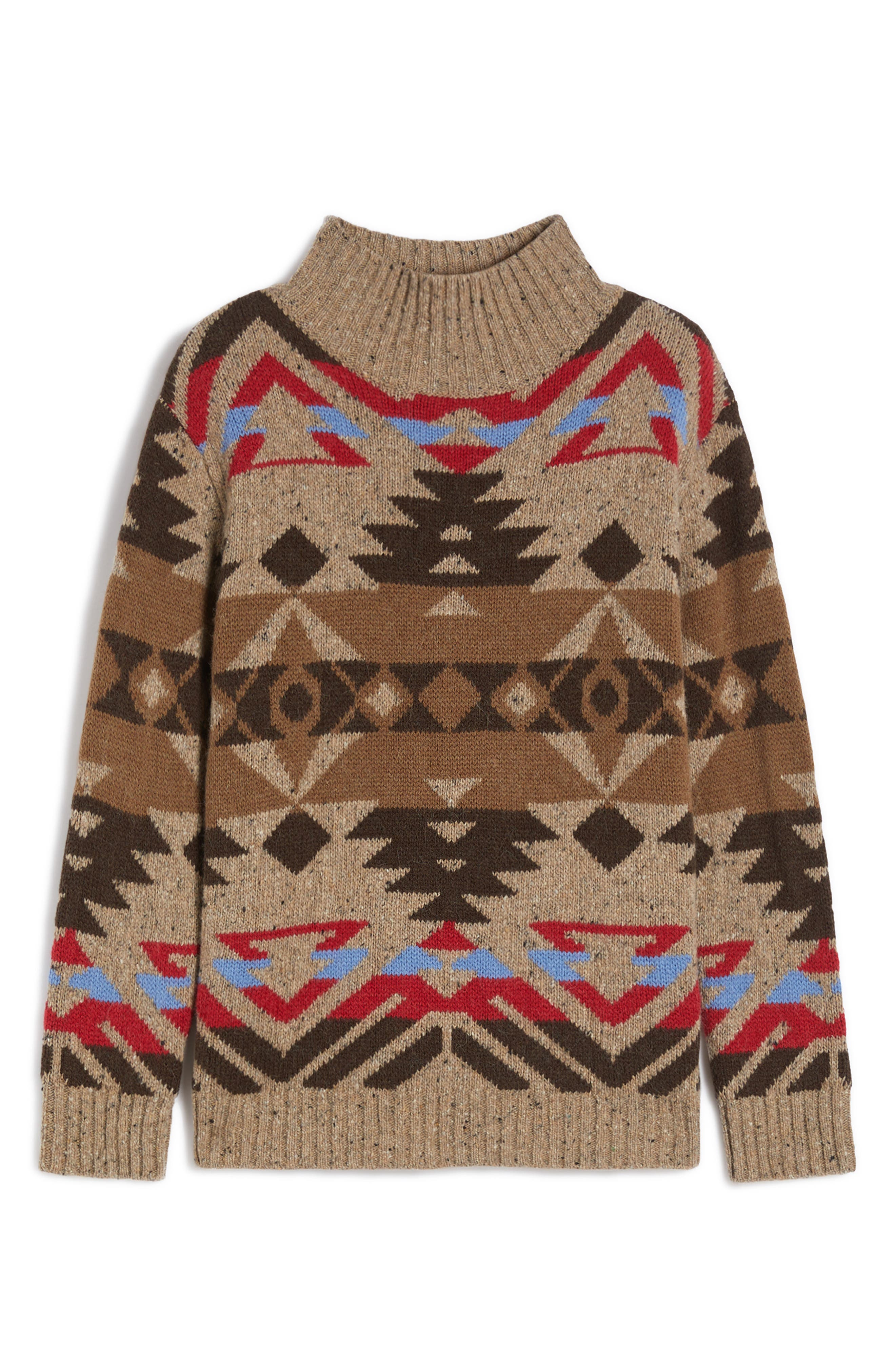 Weekend Max Mara Eritrea Jacquard Mock Neck Sweater in Avio at Nordstrom - 4