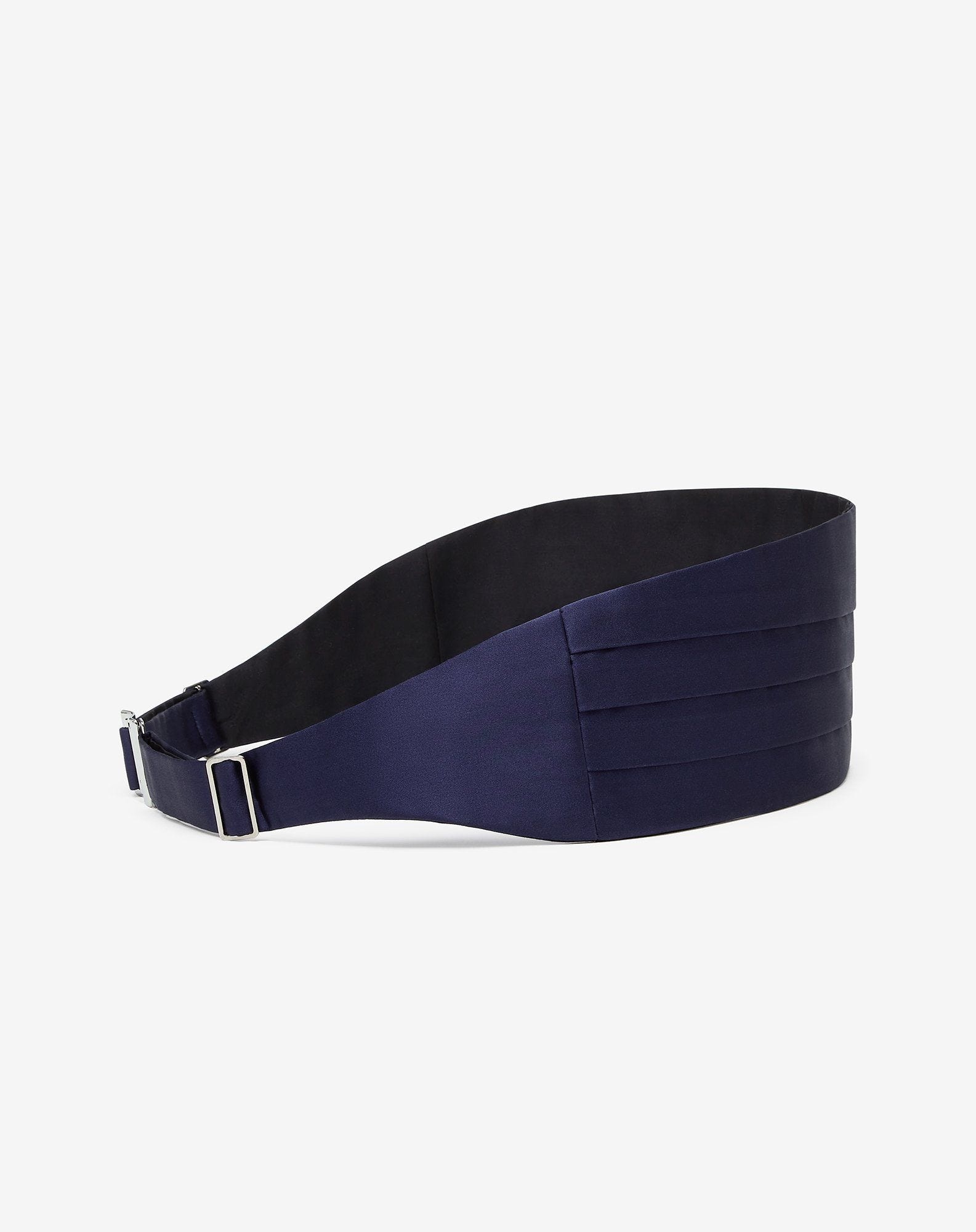 Navy blue silk cummerbund - 4