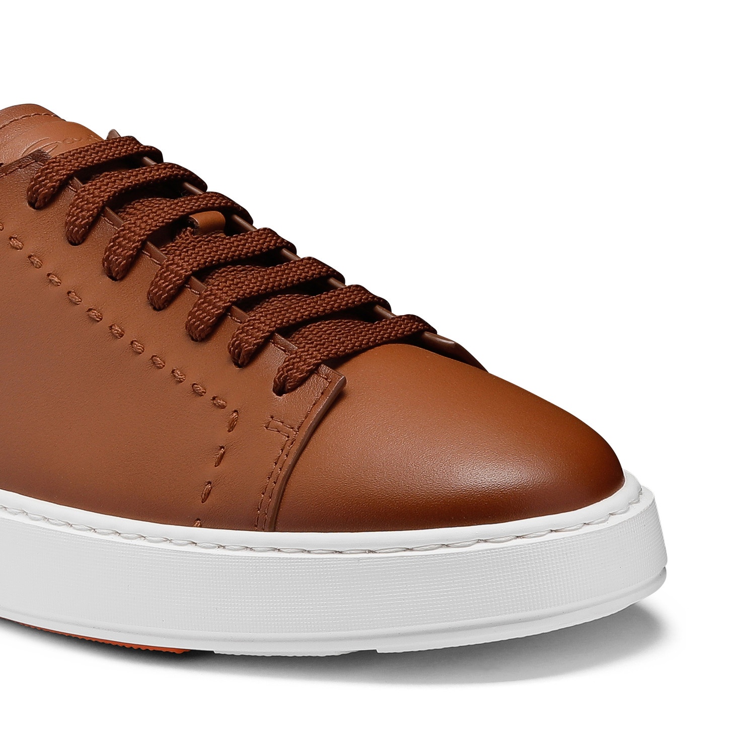Men's light brown leather sneaker - 6