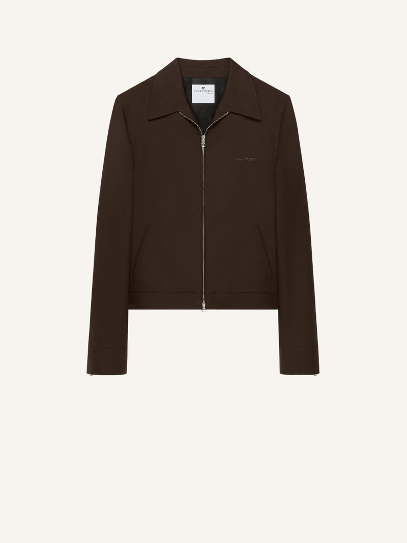 EMBROIDERED ZIPPED TWILL JACKET 1