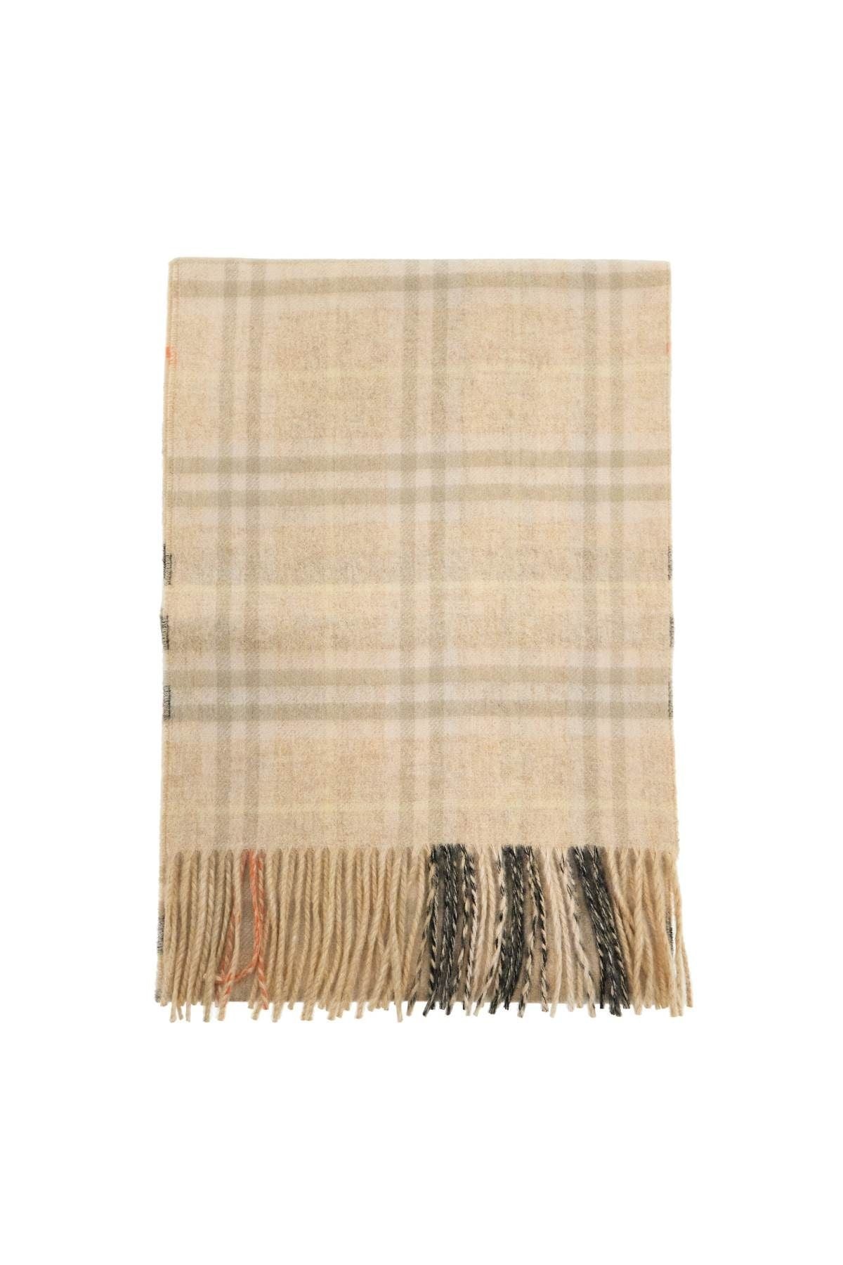 CHECK REVERSIBLE CASHMERE SCARF - 1