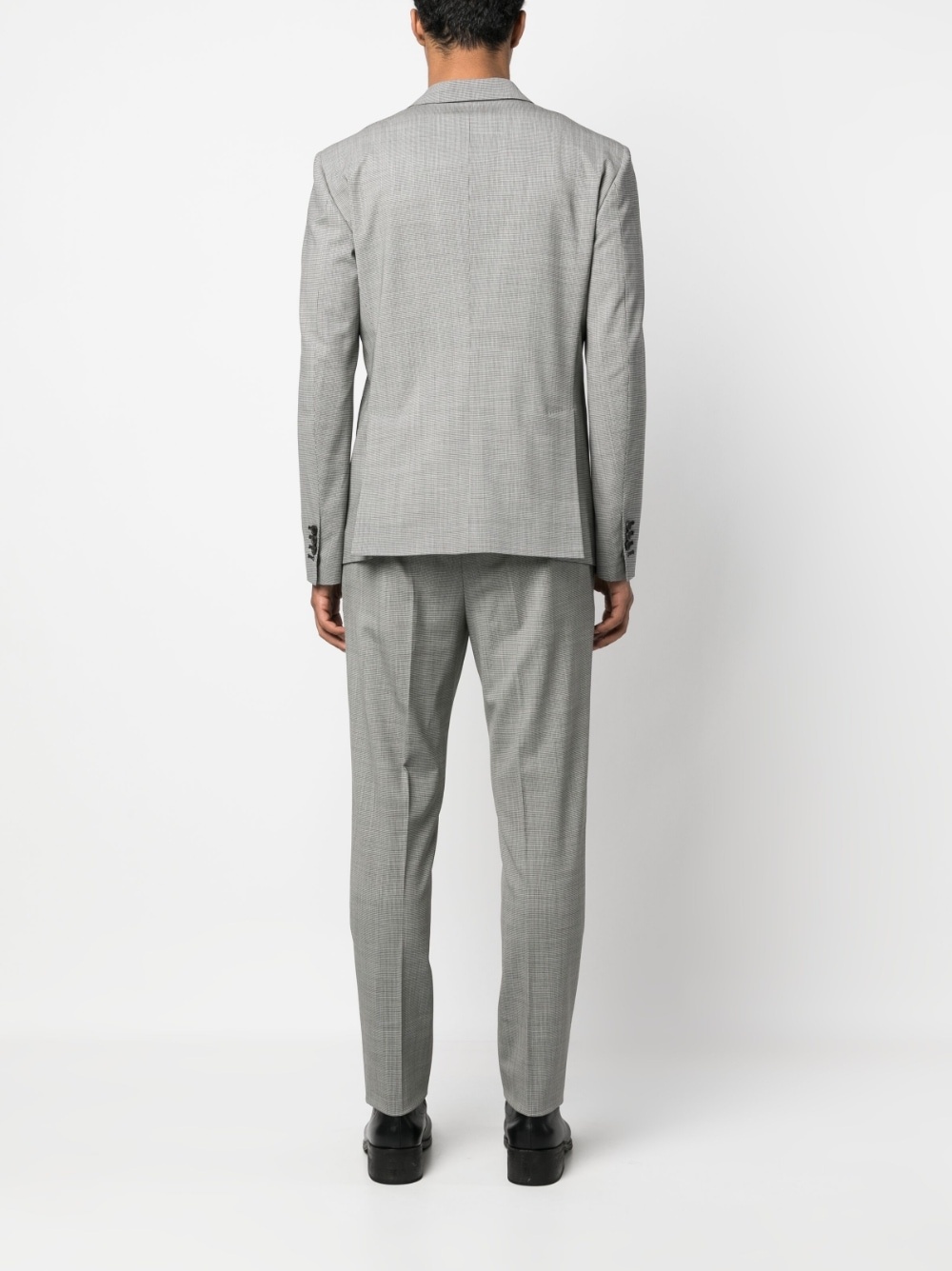 single-breasted wool-blend suit - 4