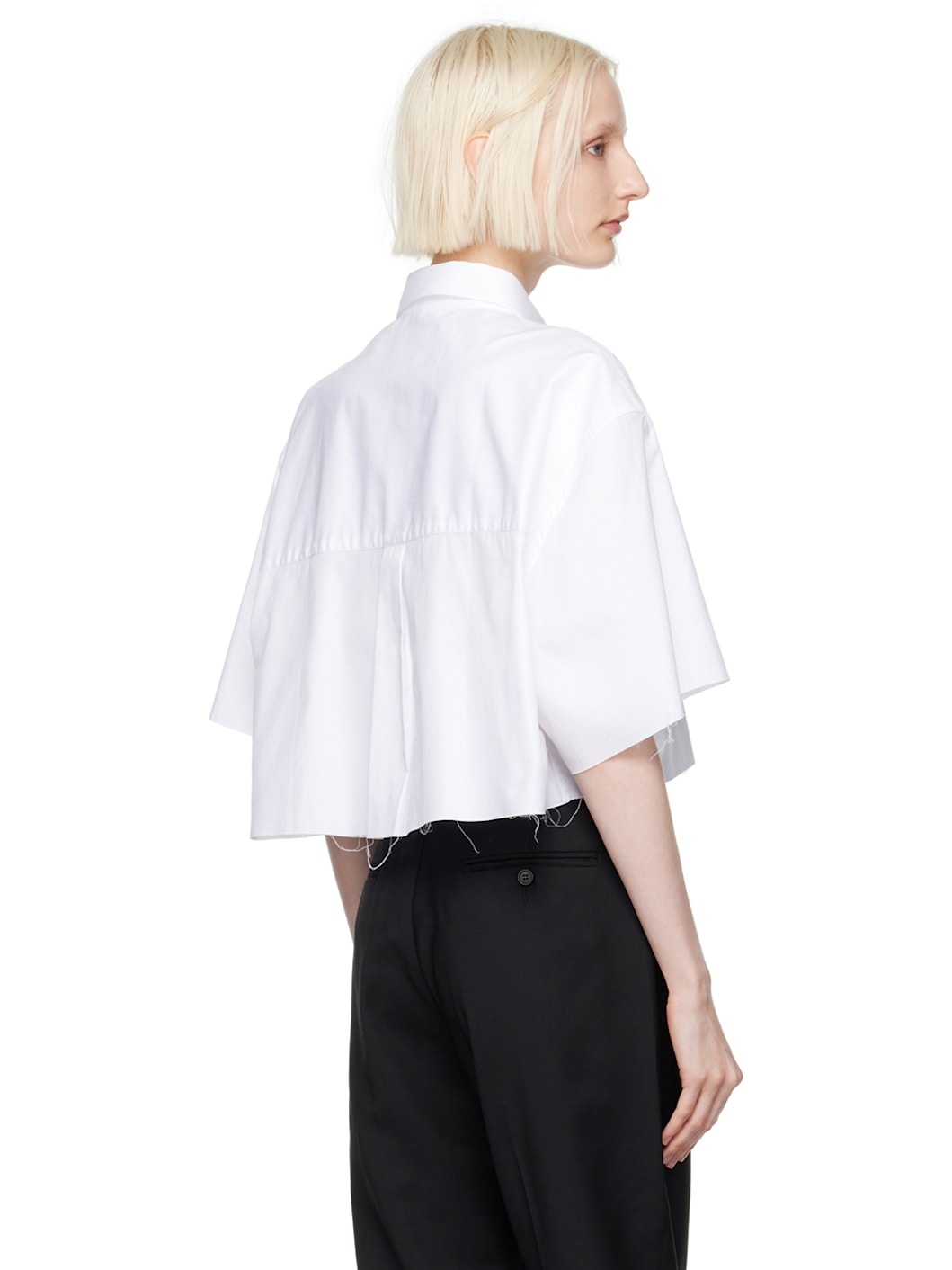 White Oversized Cut Shirt - 3