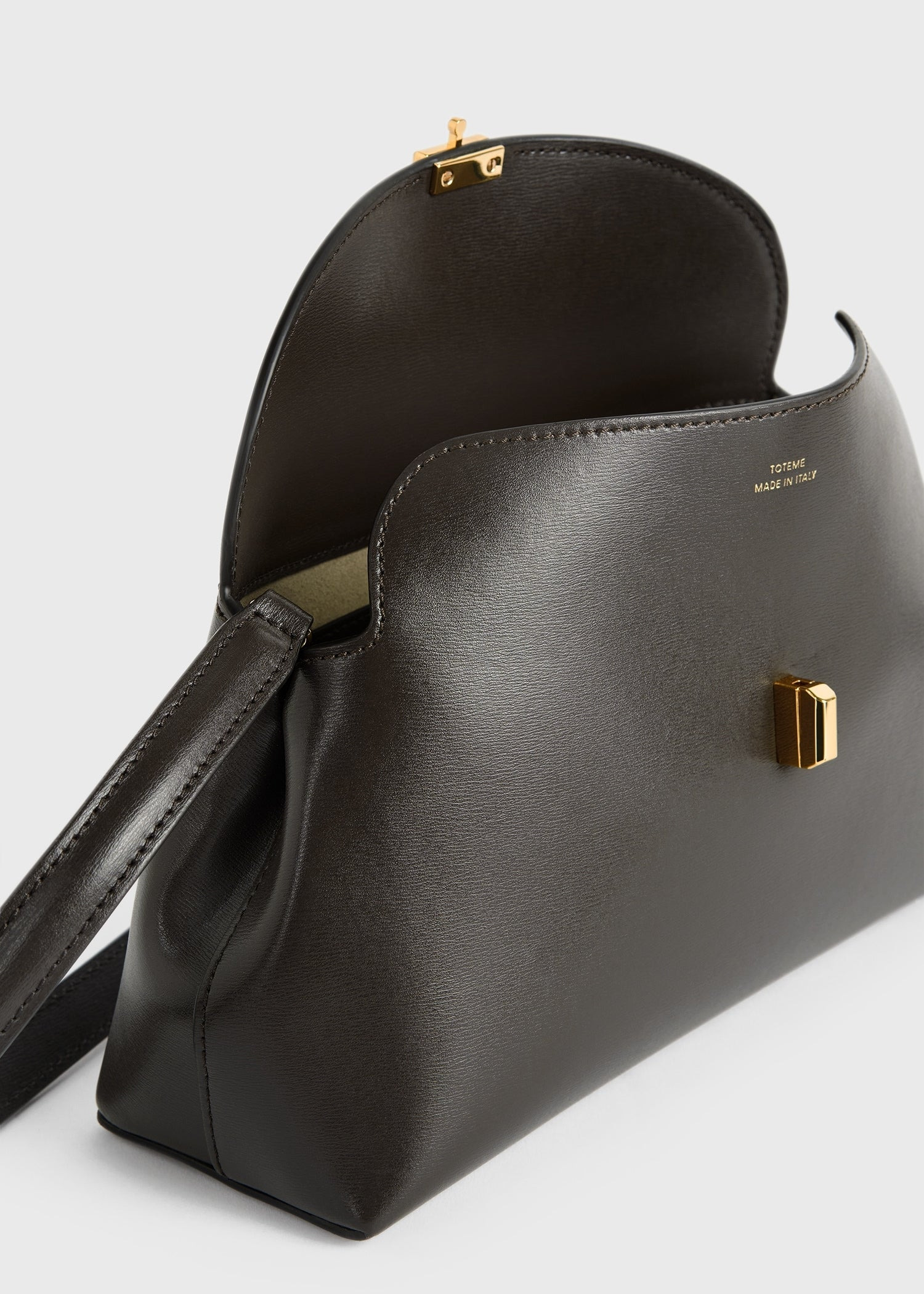 T-Lock leather clutch bark - 7