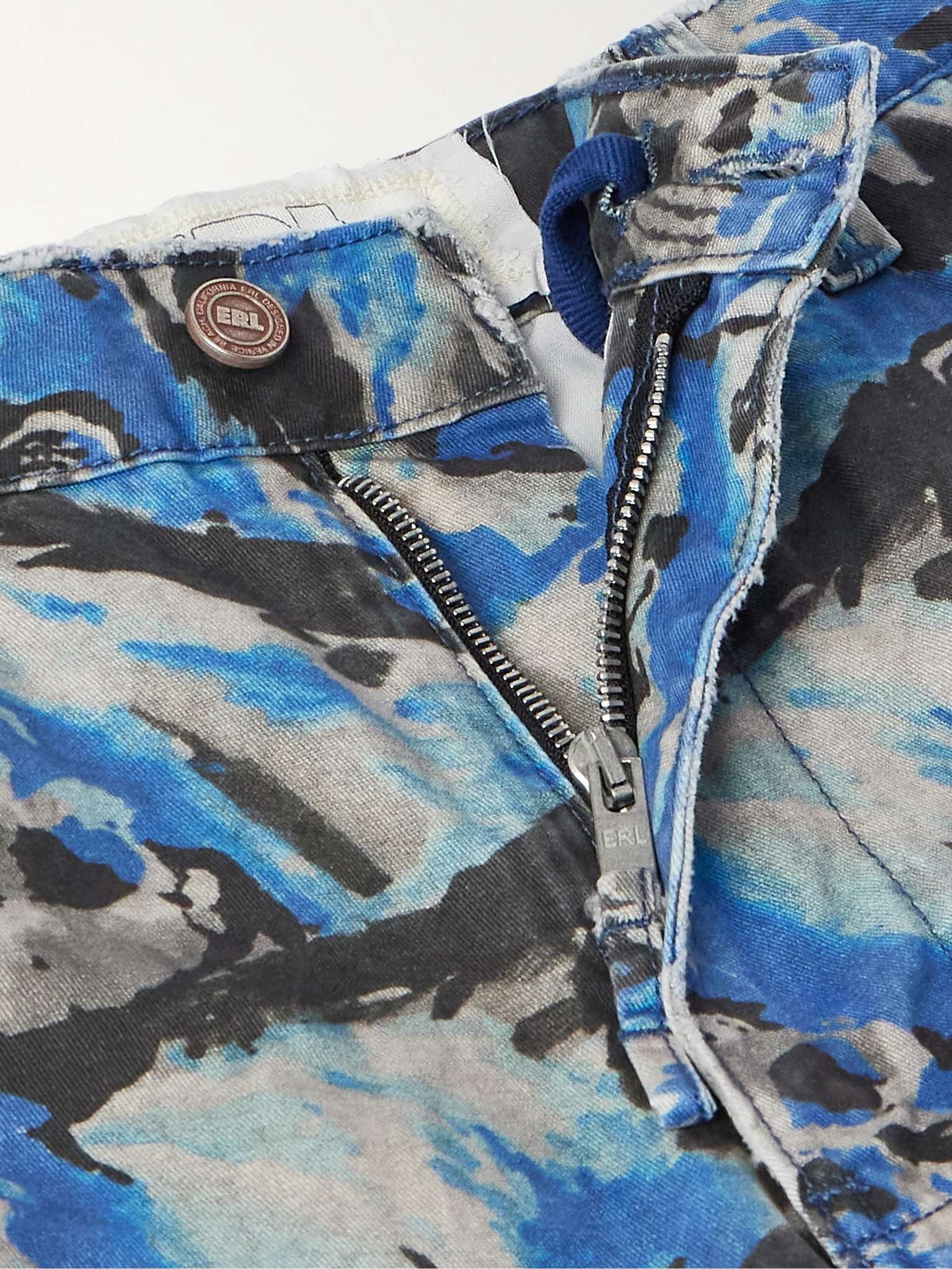 Wide-Leg Logo-Appliquéd Printed Cotton-Twill Cargo Trousers - 3