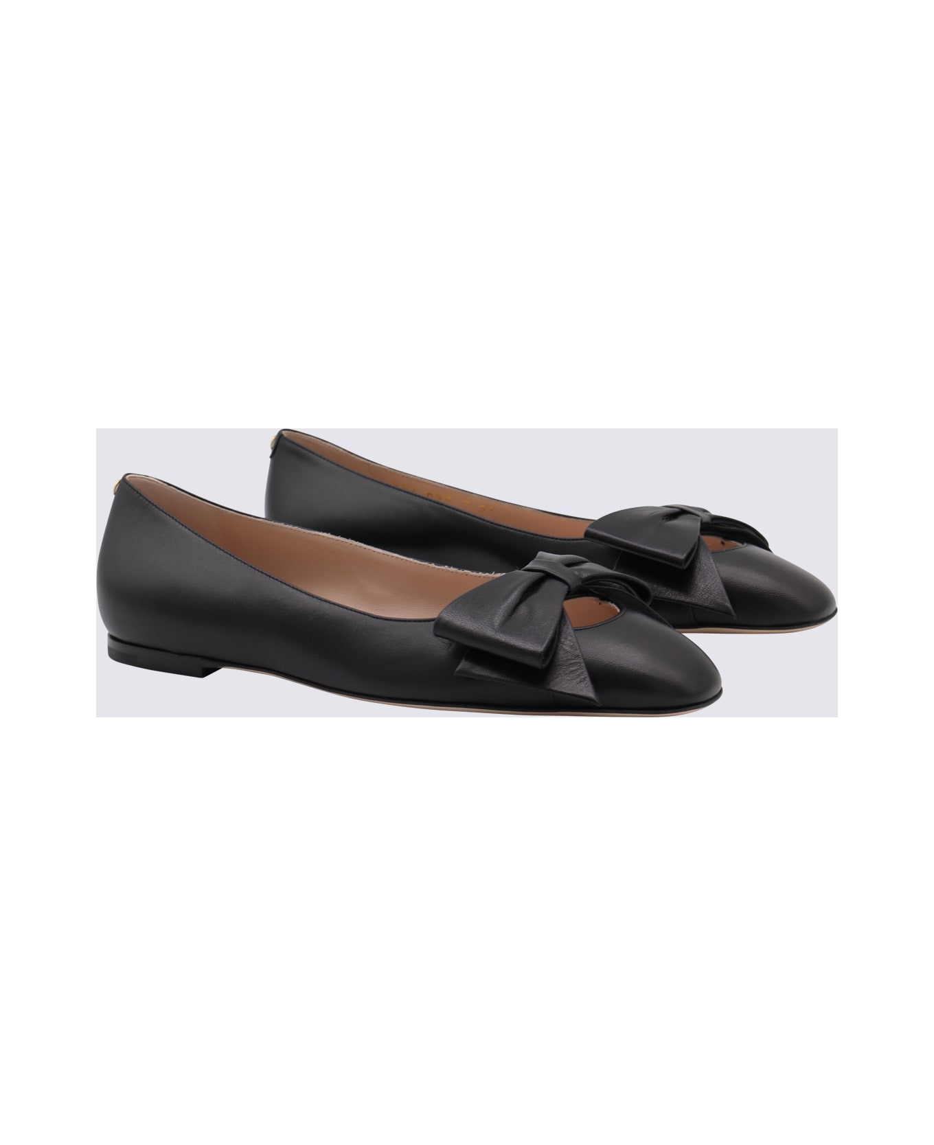 Black Leather Flats - 2