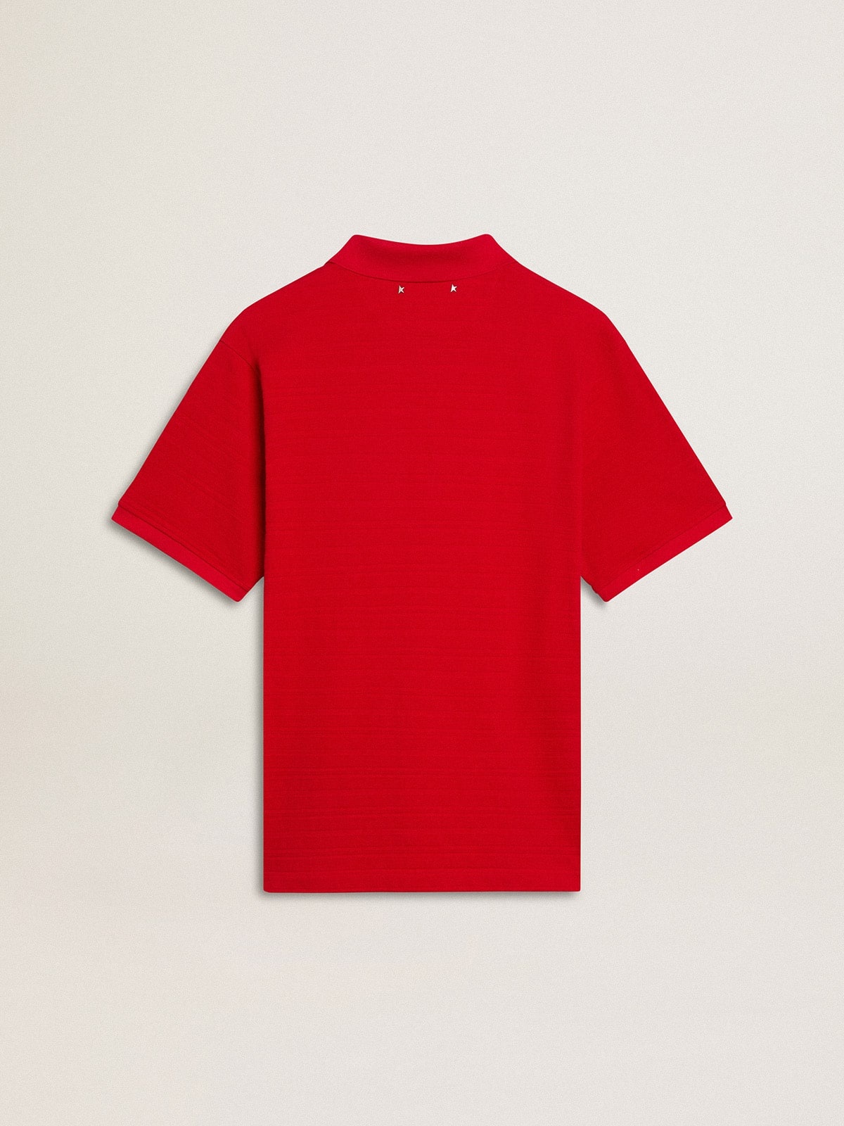 Men's polo shirt in red cotton piquet - 6