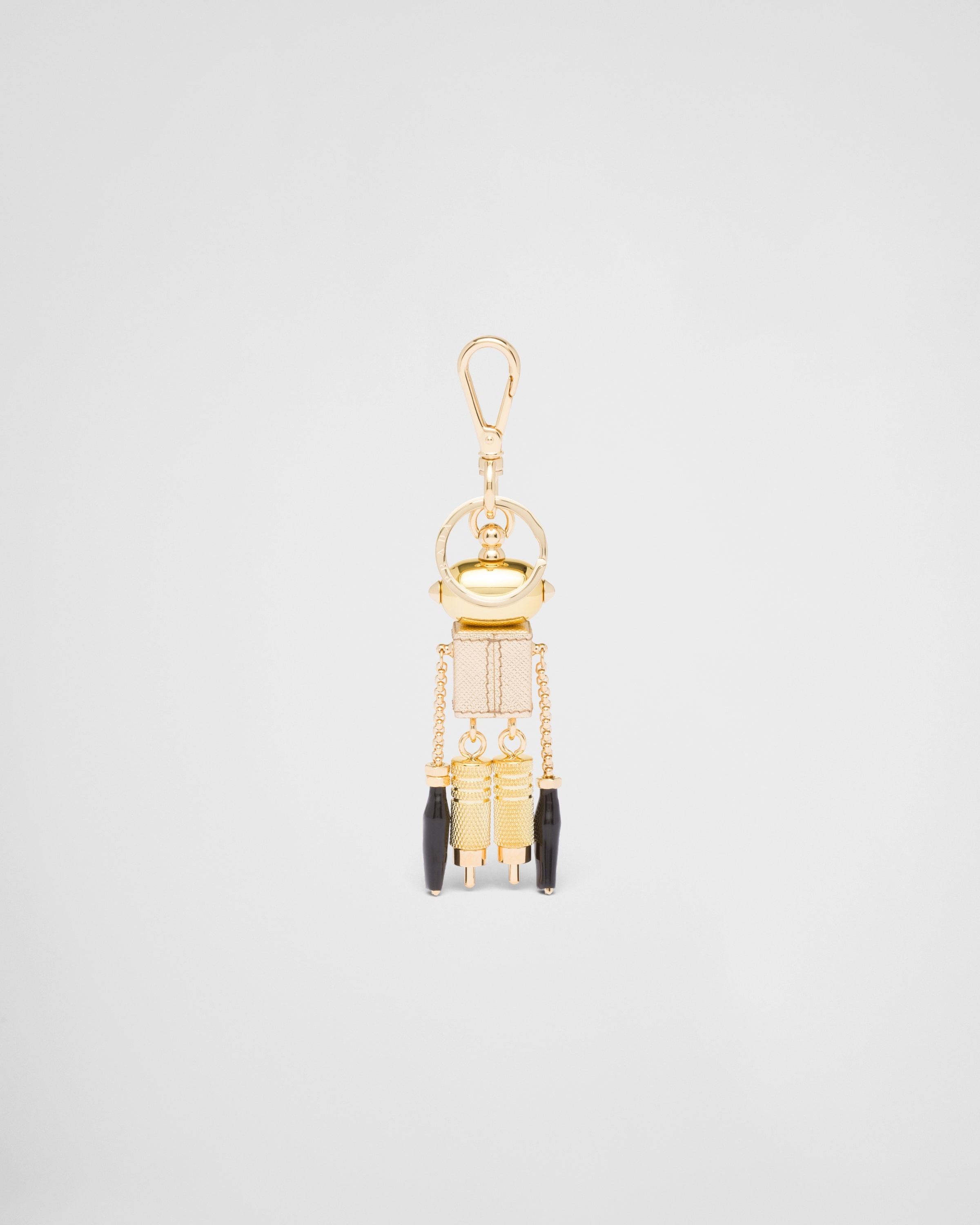 Saffiano leather robot keychain trick - 3