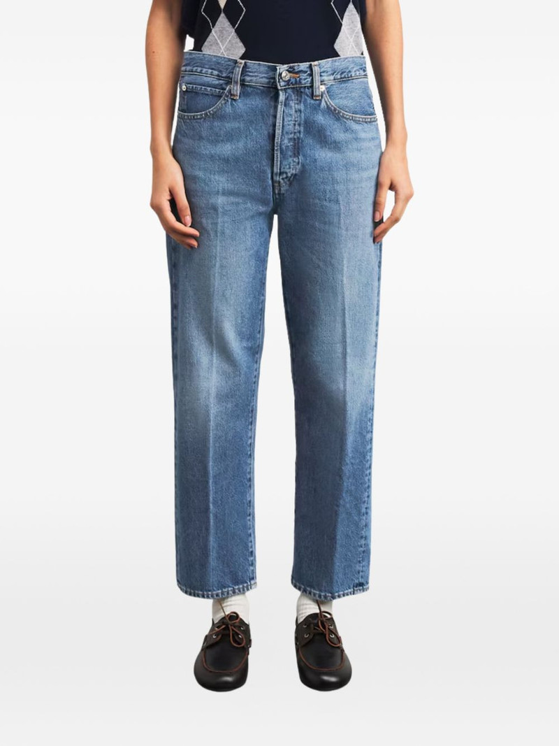 FRAME Vertical Crop high-waist straight jeans outlook