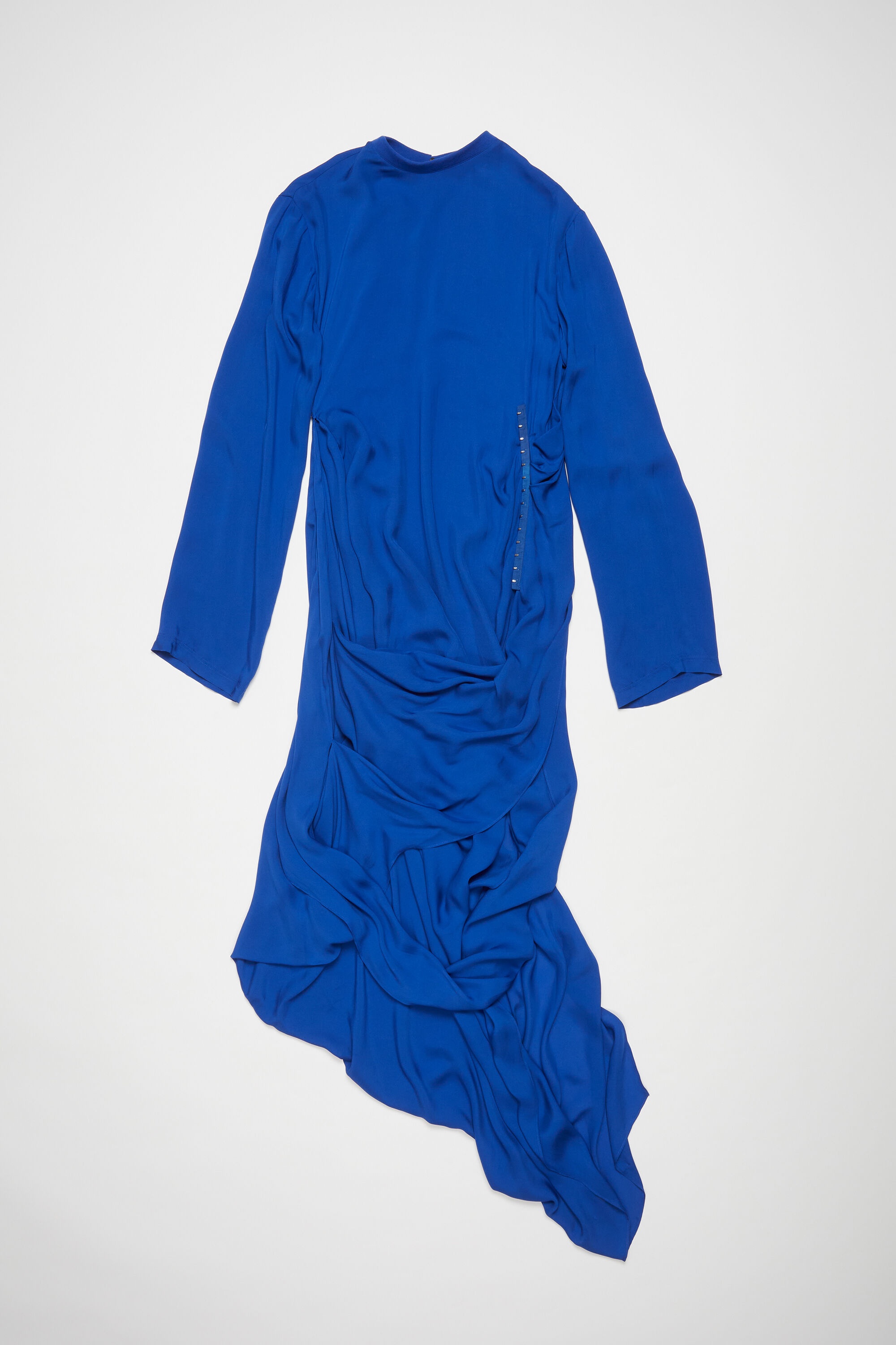 Silk fluid dress - Electric blue - 7