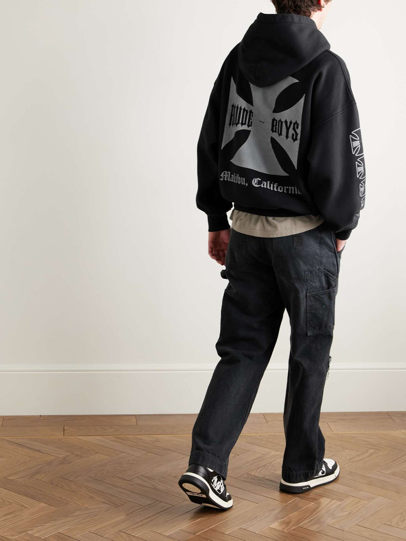 Rhude Logo-Print Cotton-Jersey Hoodie outlook