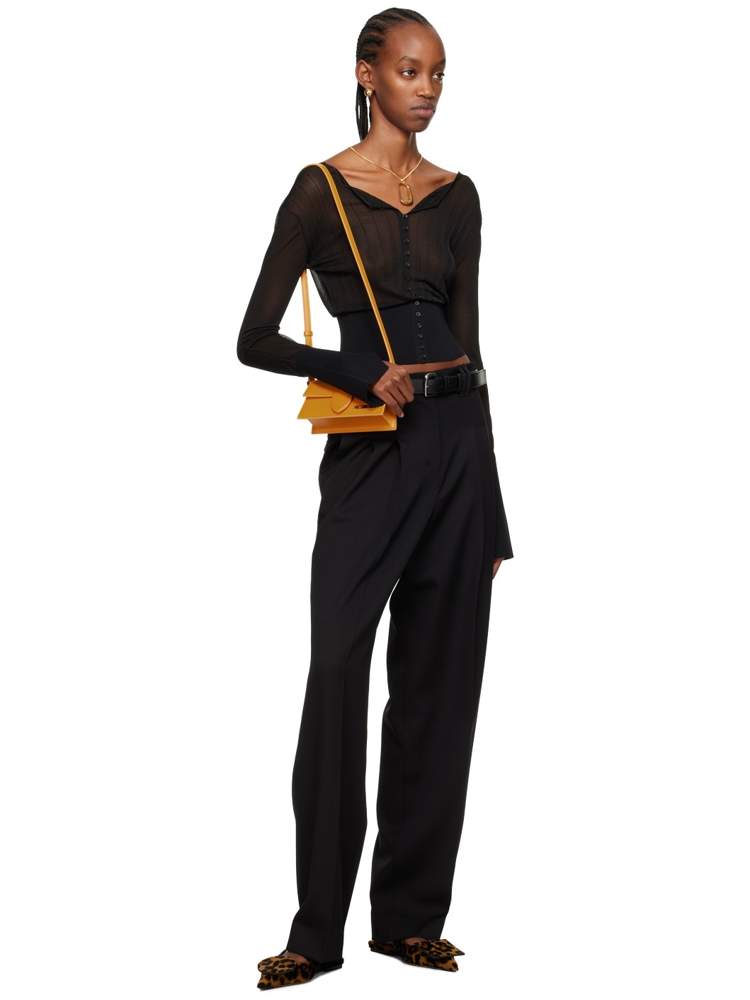 Black Les Sculptures 'Le pantalon Titolo' Trousers - 4