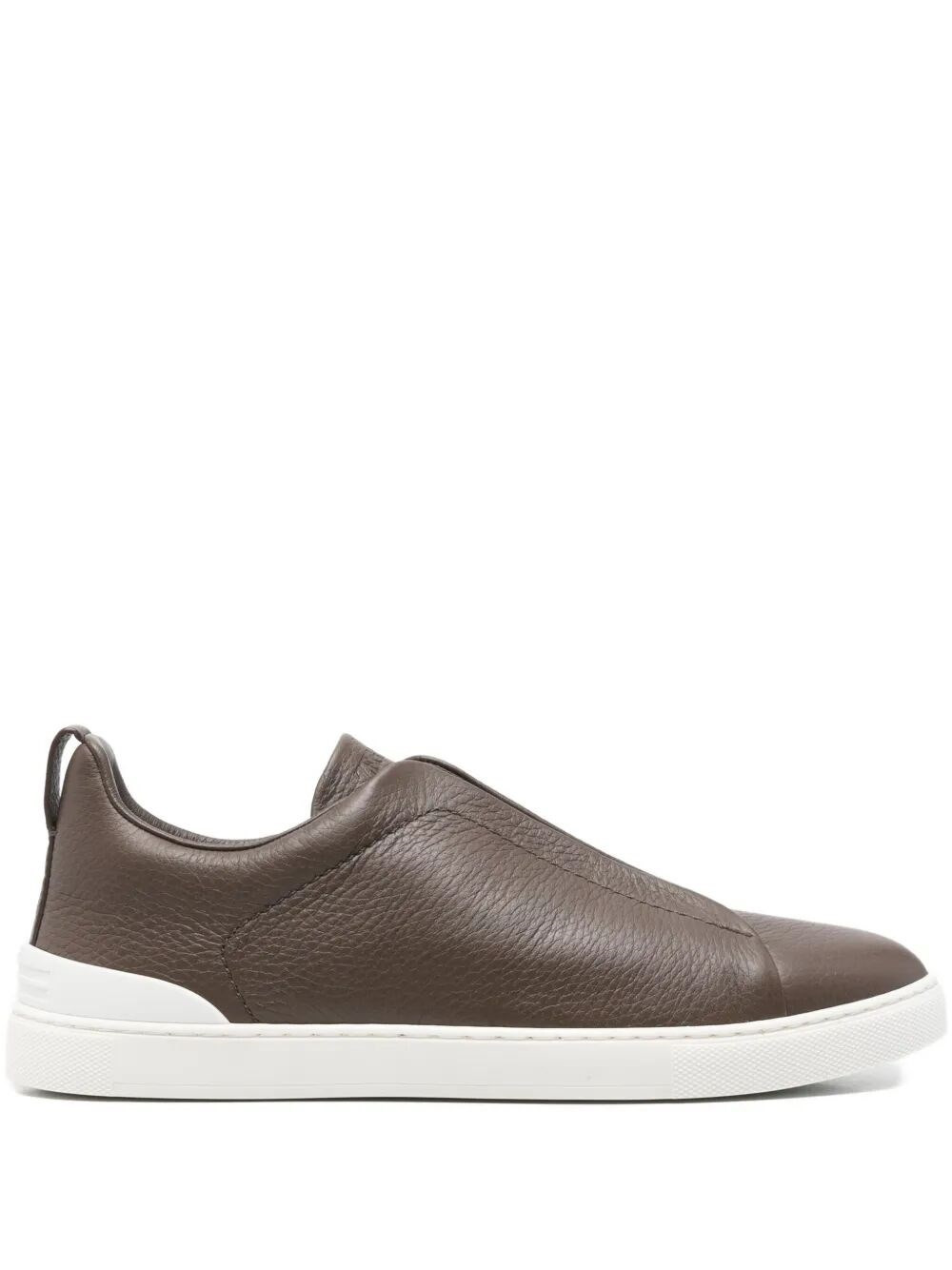 "TRIPLE STITCH LOW TOP" SNEAKERS by ZEGNA are the epitome of contemporary luxury in the Trainers cat - 1