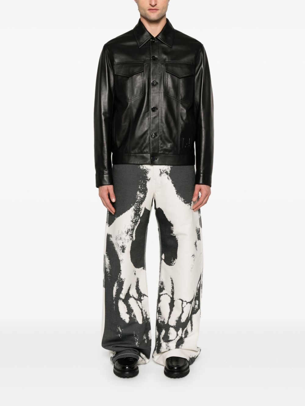 skull-print trousers - 2