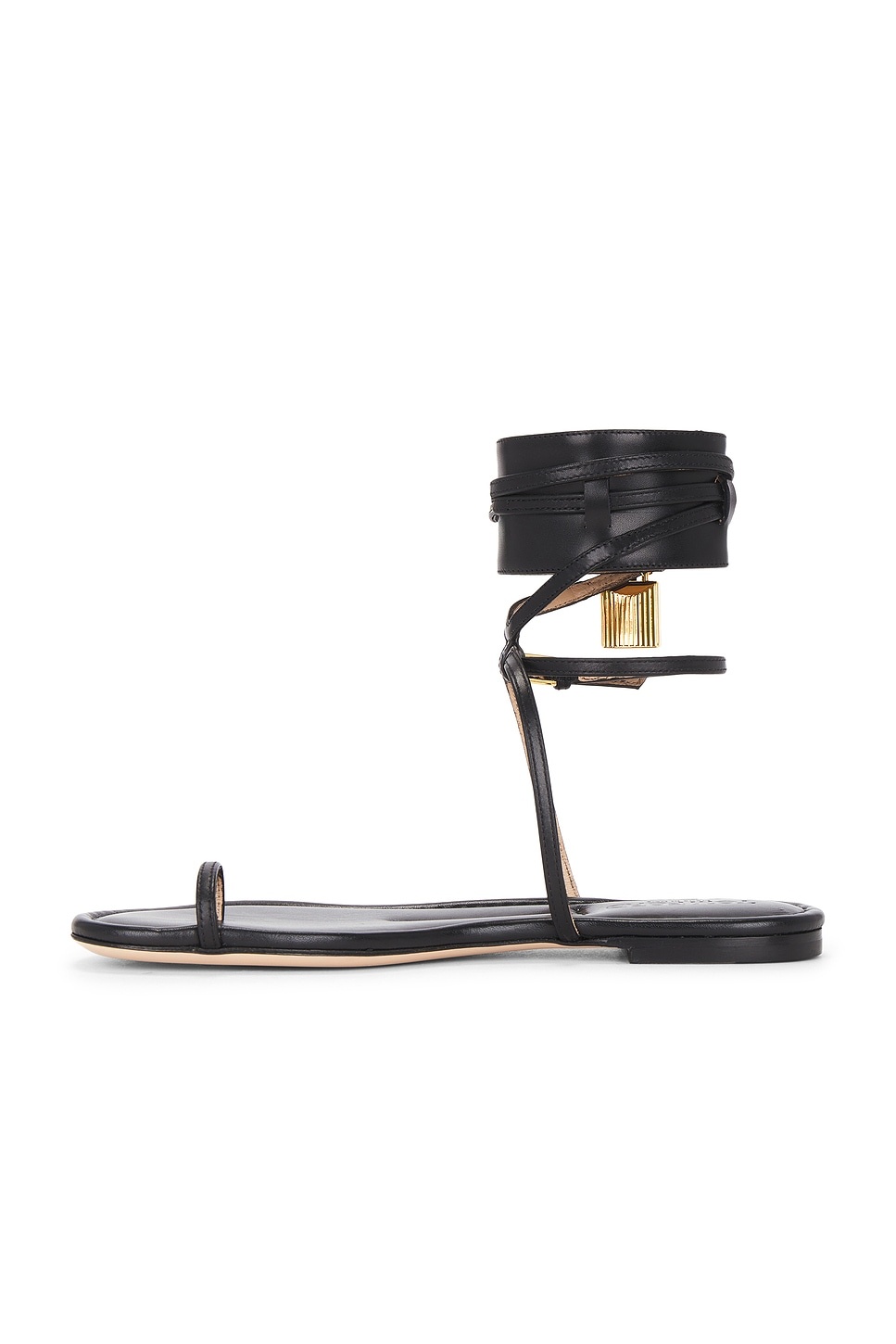 Soft Calf Ankle Wrap Sandal - 5