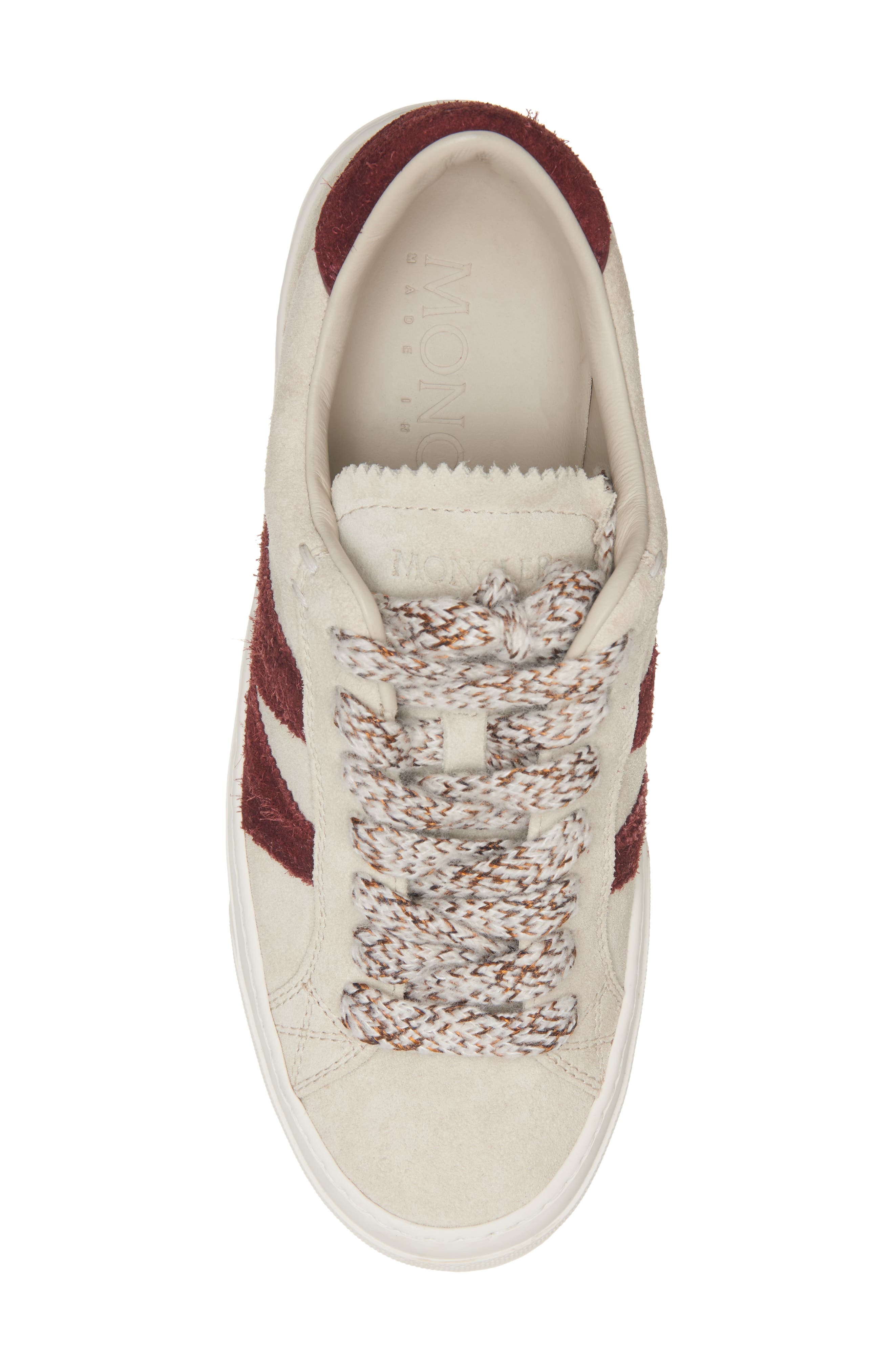 Moncler Monaco2 Suede Low Top Sneaker in Oatmeal at Nordstrom - 5