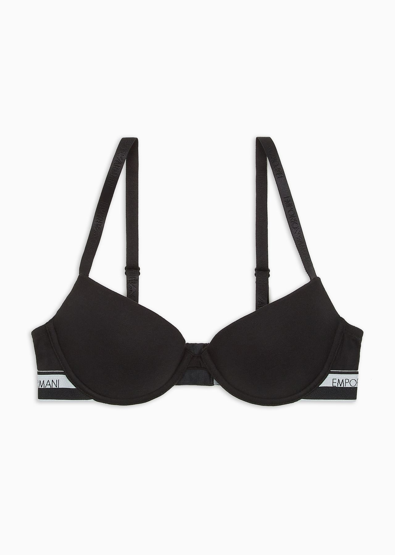ASV iconic logo band organic cotton push-up bra - 1