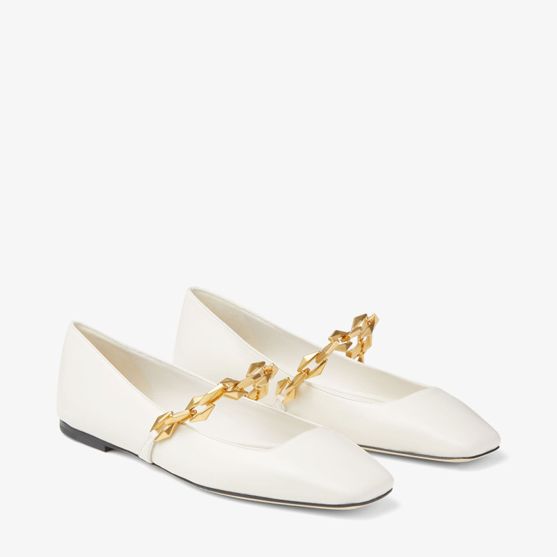 JIMMY CHOO Diamond Tilda Flat
Latte Nappa Leather Flats with Chain outlook