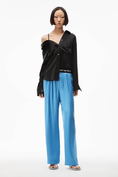 Alexander Wang LOGO ELASTIC PANT IN SILK CHARMEUSE outlook