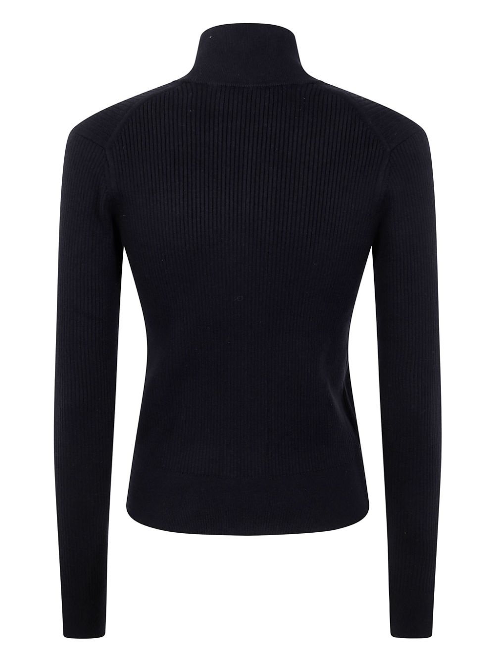 zip-up ribbed cardigan - 2