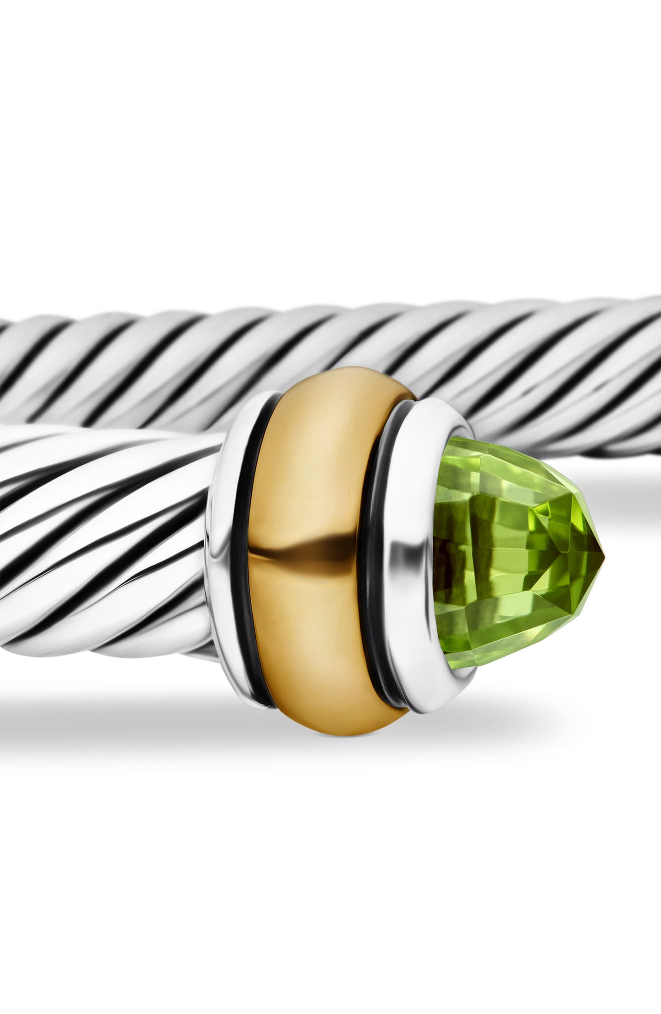 David Yurman Cable Classic Bracelet with 18K Gold & Semiprecious Stones, 4mm in Peridot at Nordstrom - 4