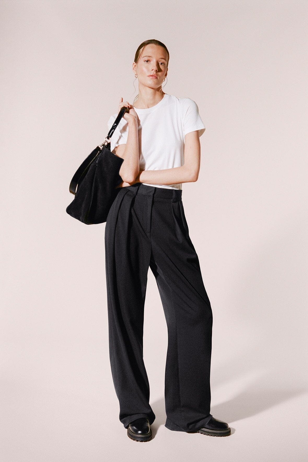 STAUD PERRY HOBO BAG BLACK - 2