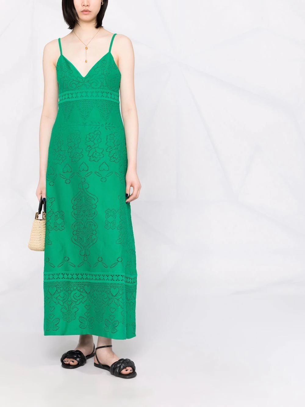 heavy lace long dress - 2