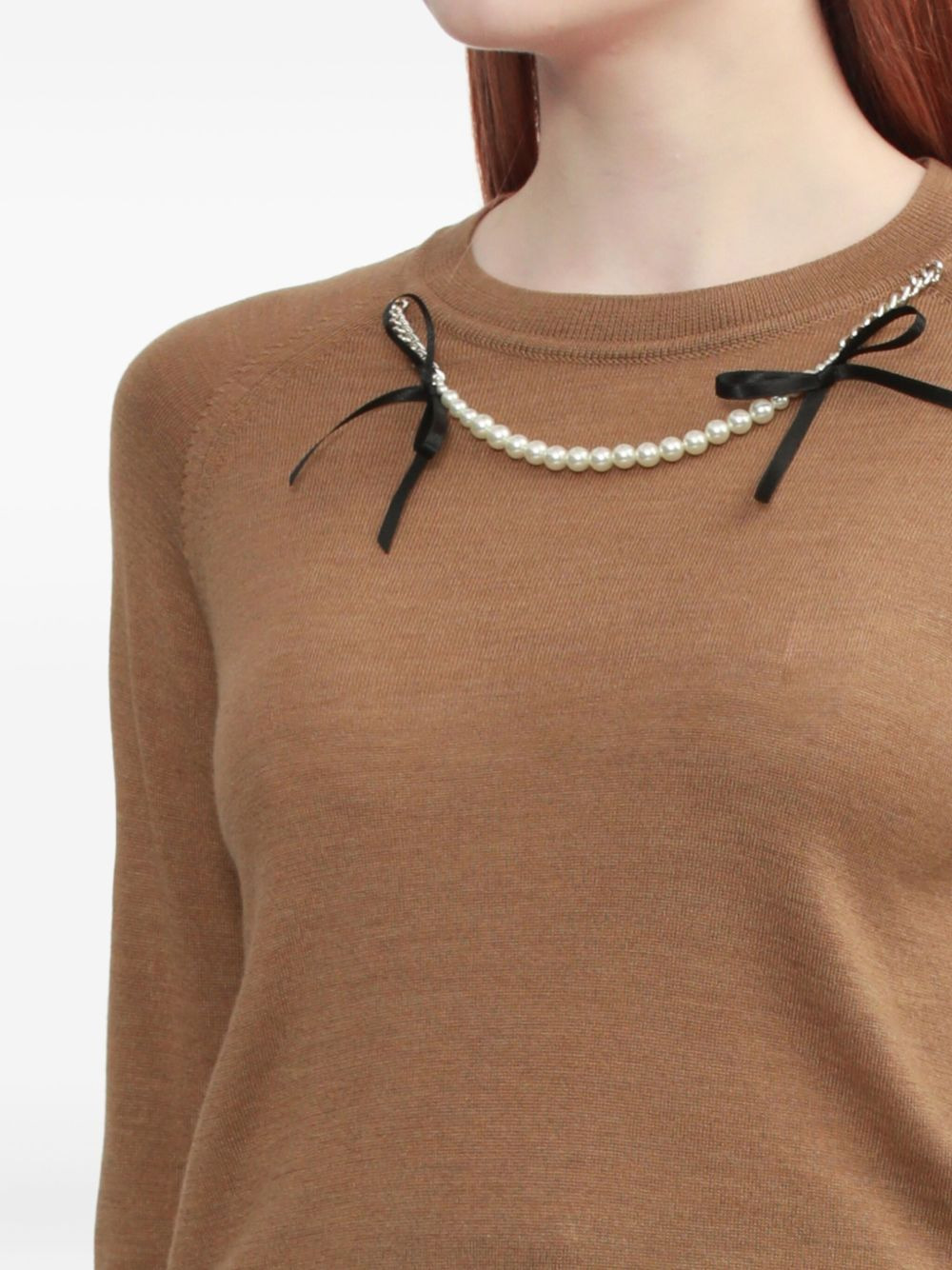 embellished raglan-sleeve sweater - 4