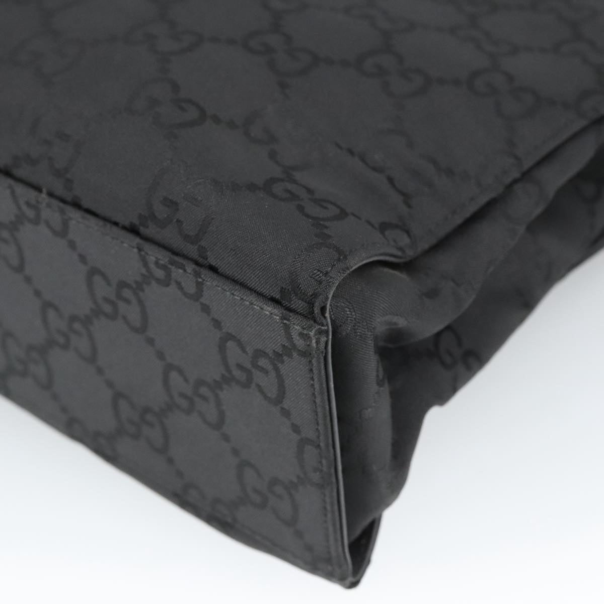 GUCCI Bamboo GG Canvas Hand Bag Nylon Black Silver 002 1016 002 1016 - 12