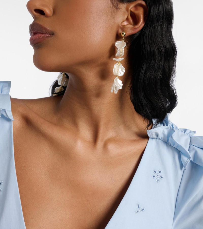 Tiered faux pearl-embellished earrings 3