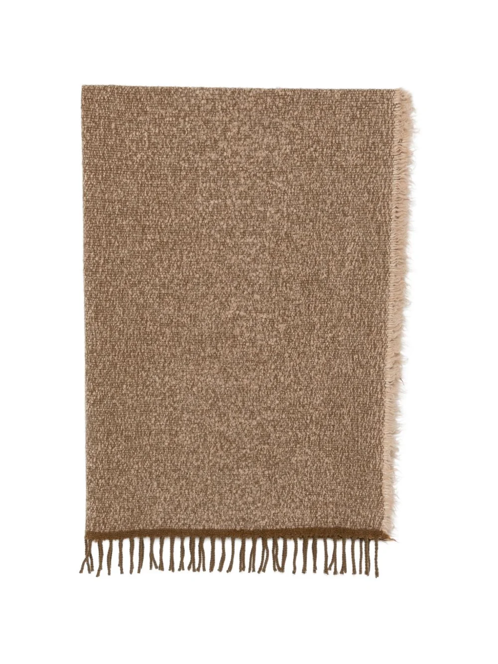 fringed bouclé scarf - 1
